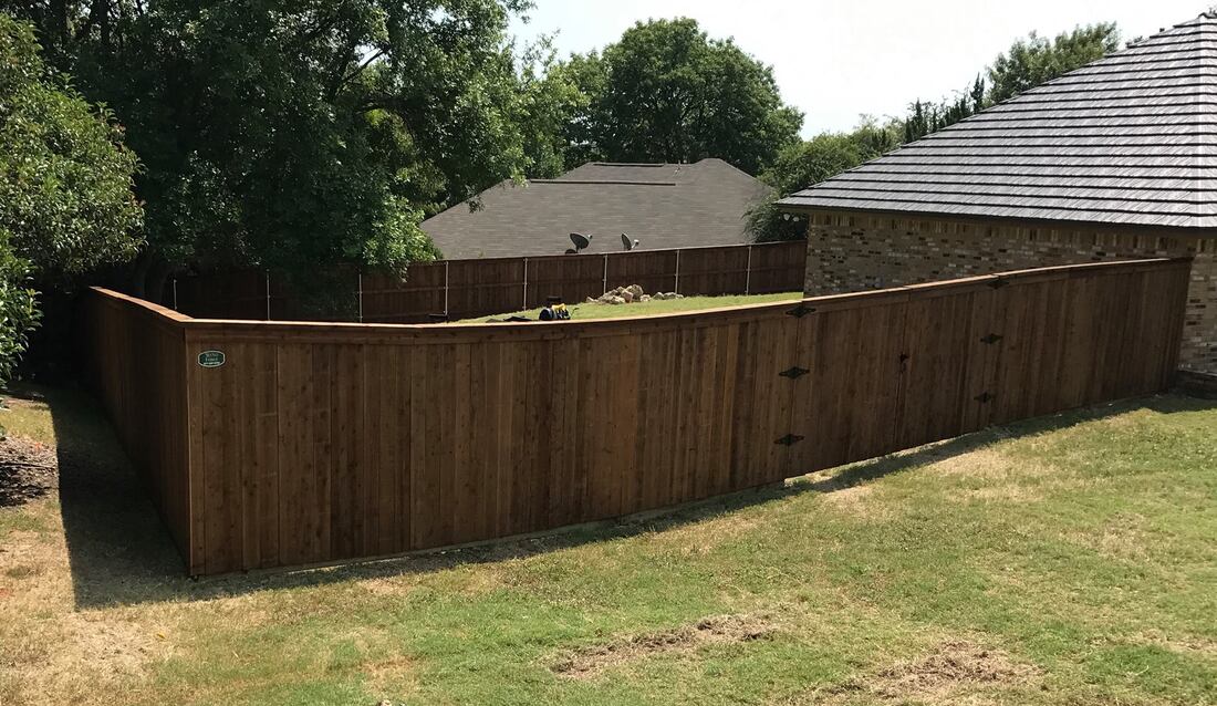 Stained Privacy Fence - Abilene Privacy Fencing 